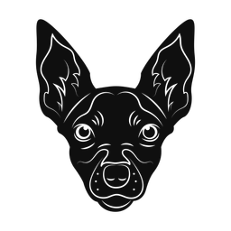 Miniature pinscher silhouette, Promax style