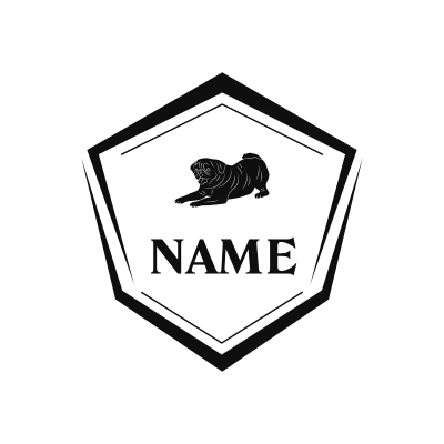Pug Classic Name Logo – Design 11