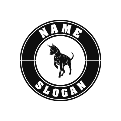 Miniature Pinscher Classic Name Logo – Design 10