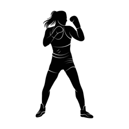 Boxing silhouette, Promax style