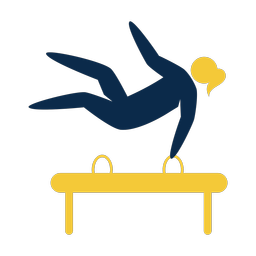 Pommel horse 2 colored clipart, Strike style