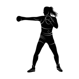 Boxing silhouette, Promax style