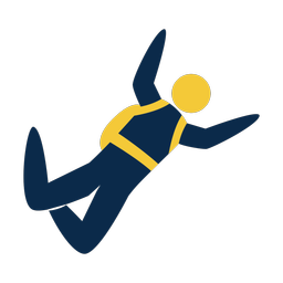 Skydiving 2 colored clipart, Strike style