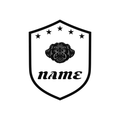 Shih Tzu Classic Name Logo – Design 12