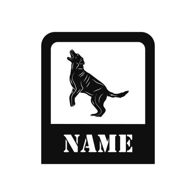Labrador Retriever Classic Name Logo – Design 8