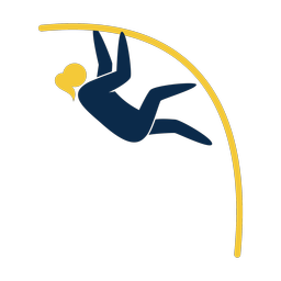 Pole vault 2 colored clipart, Strike style