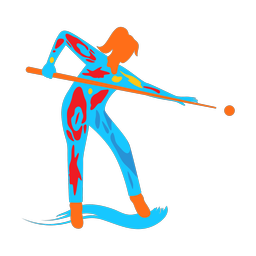 Billiards colorful clipart, Splash style