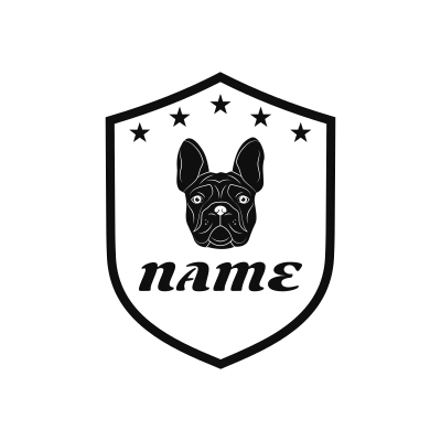 French Bulldog Classic Name Logo – Design 12