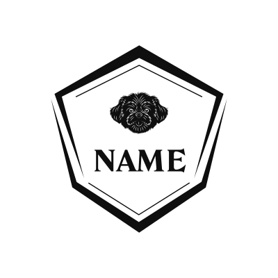 Shih Tzu Classic Name Logo – Design 11