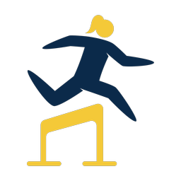 Hurdle 2 colored clipart, Strike style
