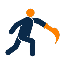 Jai alai 2 colored clipart, Round style