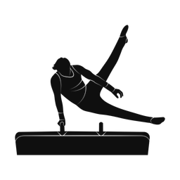 Pommel horse silhouette, Promax style
