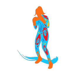 Boxing colorful clipart, Splash style