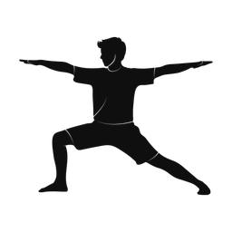 Yoga silhouette, Promax style