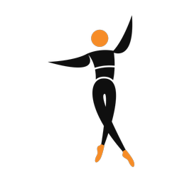 Ballet 2 colored clipart, Motion style