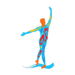 Ballet colorful clipart, Splash style