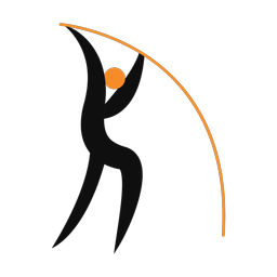 Pole vault 2 colored clipart, Motion style