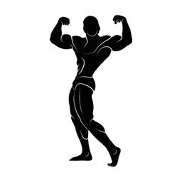 Bodybuilding silhouette, Promax style