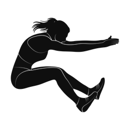 Long jump silhouette, Promax style