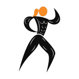 Bodybuilding 2 colored clipart, Motion style