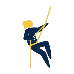 Rock climbing 2 colored clipart, Strike style