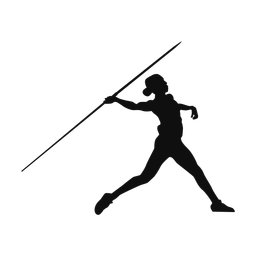 Javelin throw silhouette, Classic style