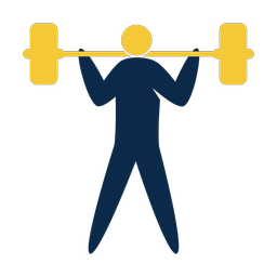Powerlifting 2 colored clipart, Strike style