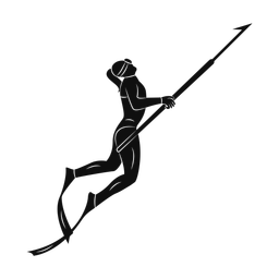 Spearfishing silhouette, Promax style