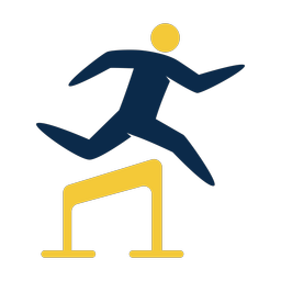Hurdle 2 colored clipart, Strike style