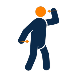 Darts 2 colored clipart, Round style
