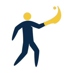 Jai alai 2 colored clipart, Strike style