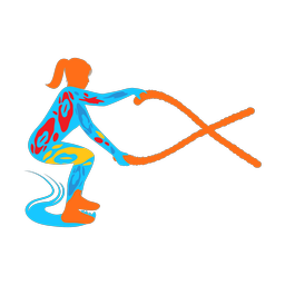Crossfit colorful clipart, Splash style