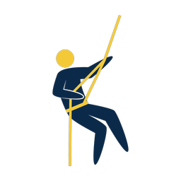 Mountain climbing 2 colored clipart, Strike style