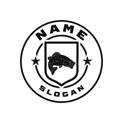 Largemouth Bass Classic Name Logo – Design 14