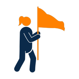 Color guard 2 colored clipart, Round style