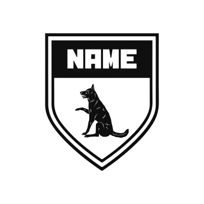 German Shepherd Classic Name Logo – Design 9
