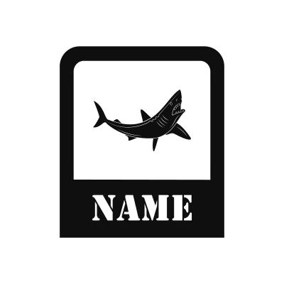 Mako Shark Classic Name Logo – Design 8