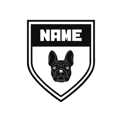 French Bulldog Classic Name Logo – Design 9