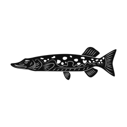 Pike silhouette, Promax style