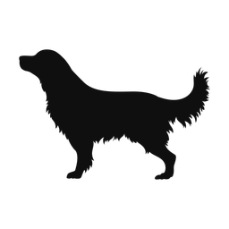 Golden retriever silhouette, Classic style