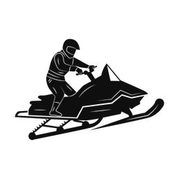 Snowmobile racing silhouette, Promax style
