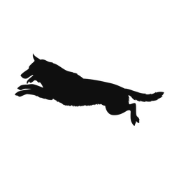 German shepherd silhouette, Classic style