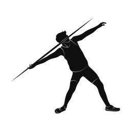 Javelin throw silhouette, Promax style