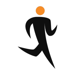 Running 2 colored clipart, Motion style
