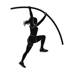 Pole vault silhouette, Promax style