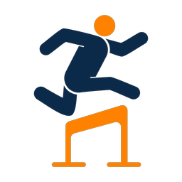 Hurdle 2 colored clipart, Round style