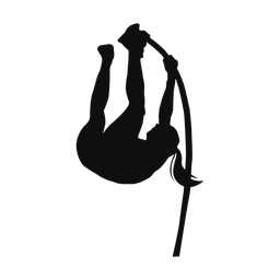 Pole vault silhouette, Classic style