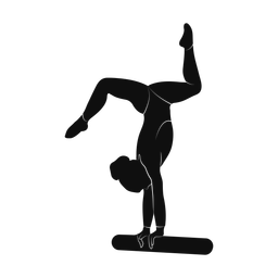 Balance beam silhouette, Promax style