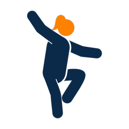 Dance 2 colored clipart, Round style