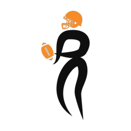 Football receiver 2 colored clipart, Motion style